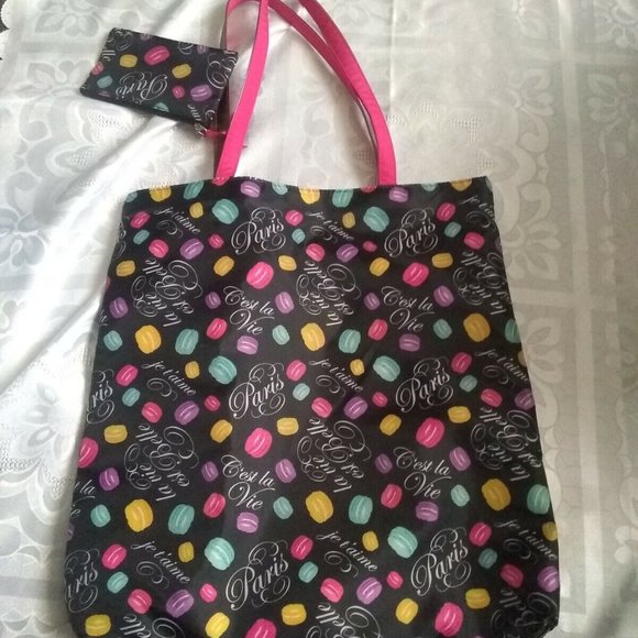 New Lancôme Paris Pink Reversible Tote w/Pouch - Picture 7 of 7